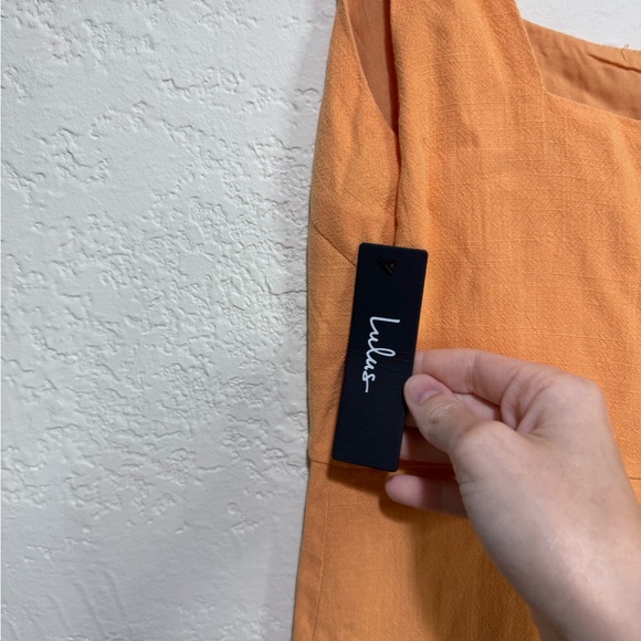 Lulu’s Dress - Feel the Sunshine Washed Orange Tassel Mini Dress - Size Medium - Picture 5 of 5